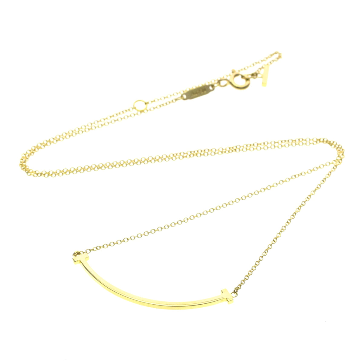 Tiffany & Co. T Smile Pendant 18K Yellow Gold Small
