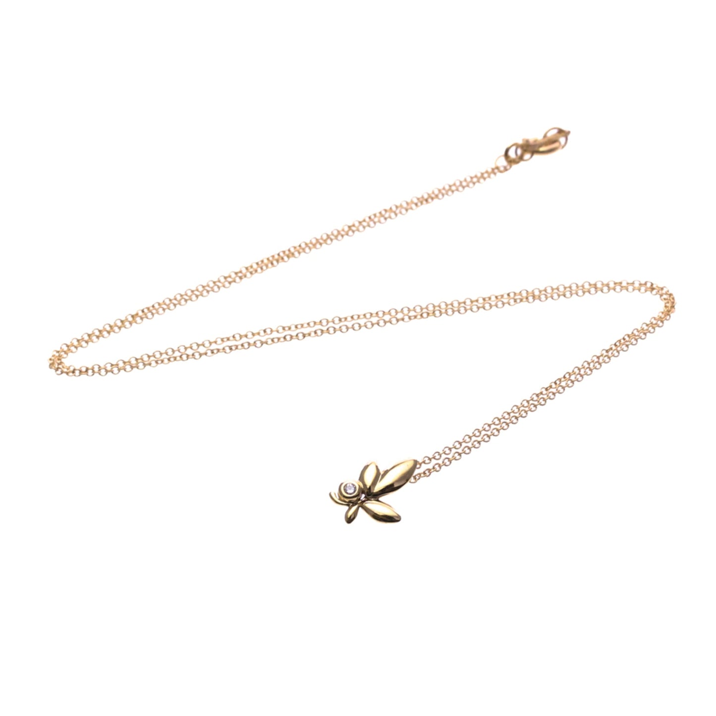 Tiffany & Co. Paloma Picasso Olive Leaf Pendant 18K Rose Gold with Diamond Mini