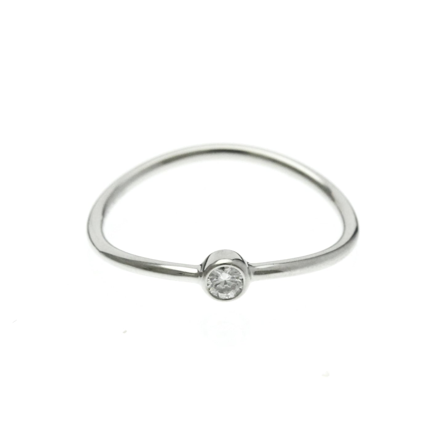 Tiffany & Co. Elsa Peretti Wave Single-Row Ring 950 Platinum and Diamond Product Image