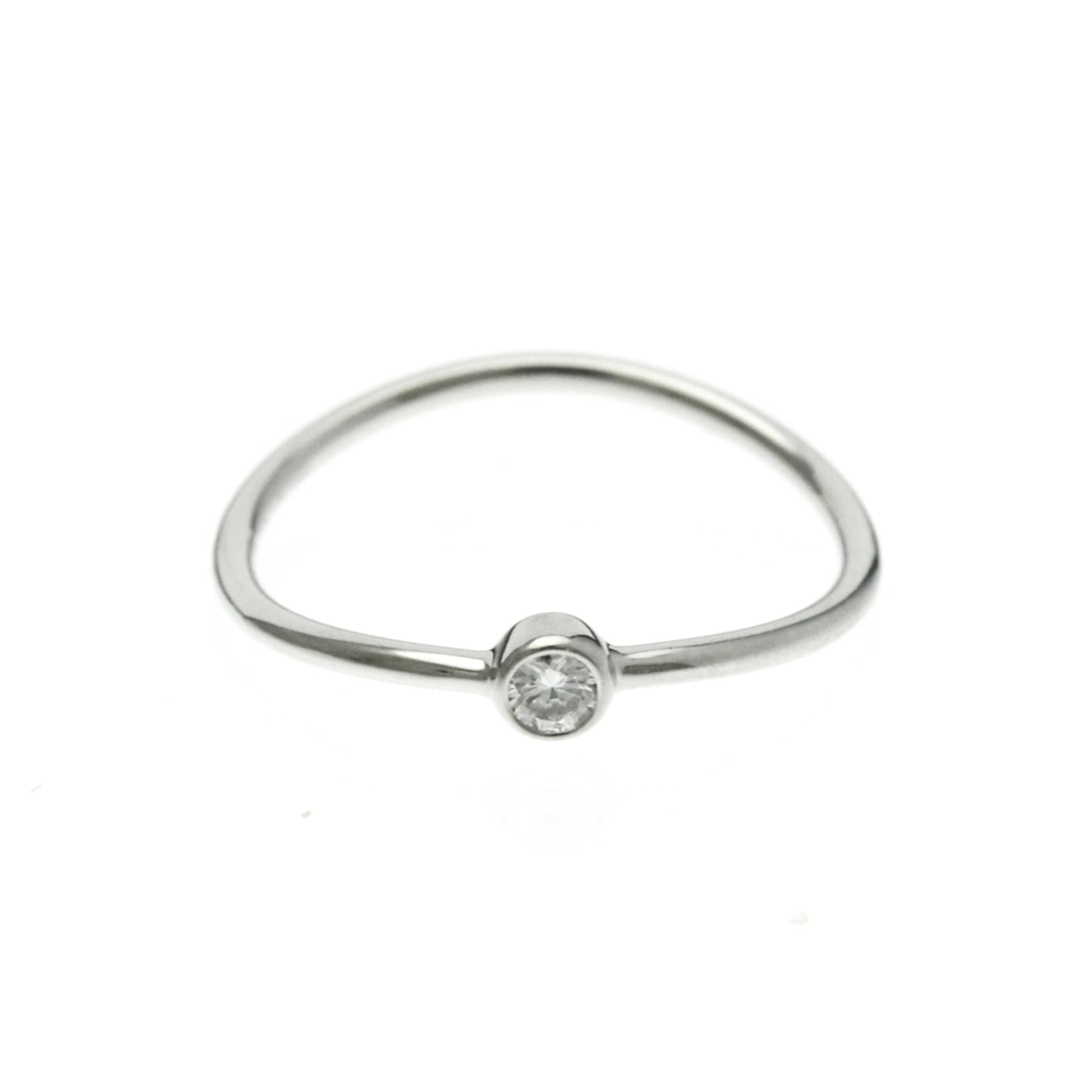 Tiffany & Co. Elsa Peretti Wave Single-Row Ring 950 Platinum and Diamond Product Image