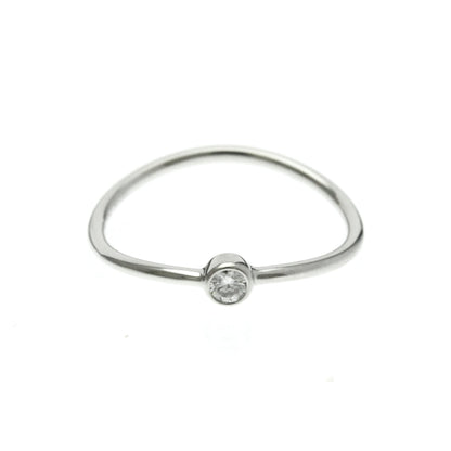 Tiffany & Co. Elsa Peretti Wave Single-Row Ring 950 Platinum and Diamond Product Image