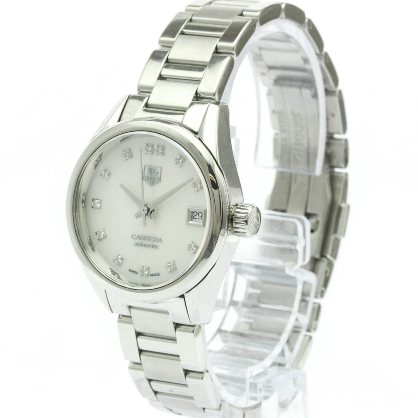Tag Heuer Carrera Calibre 9 Automatic Stainless Steel with Mother of Pearl and Diamond Markers 28
