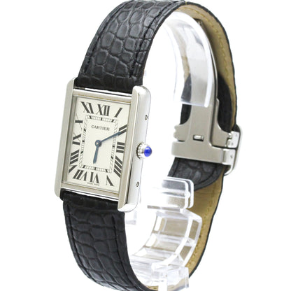 Cartier Tank Solo Quartz Stainless Steel and Leather 27