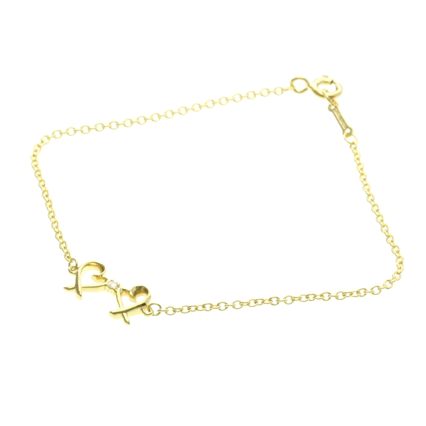 Tiffany & Co. Paloma Picasso Double Loving Heart Bracelet 18K Yellow Gold and Diamond Product Image