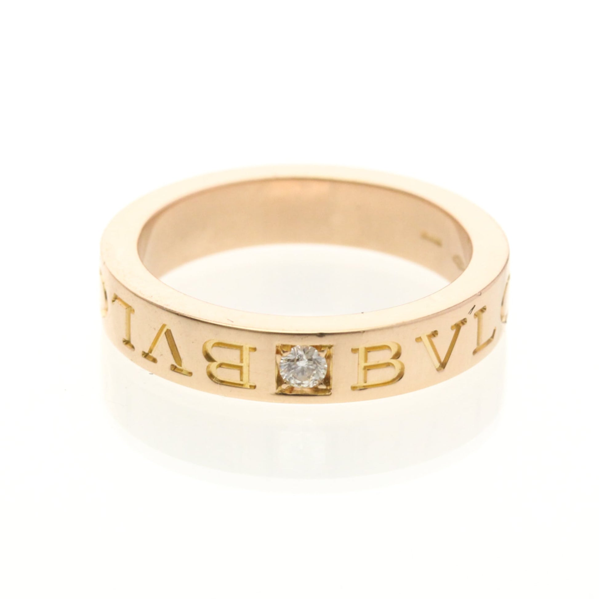 Bvlgari Bvlgari Bvlgari Band Ring 18K Rose Gold with Diamond Product Image