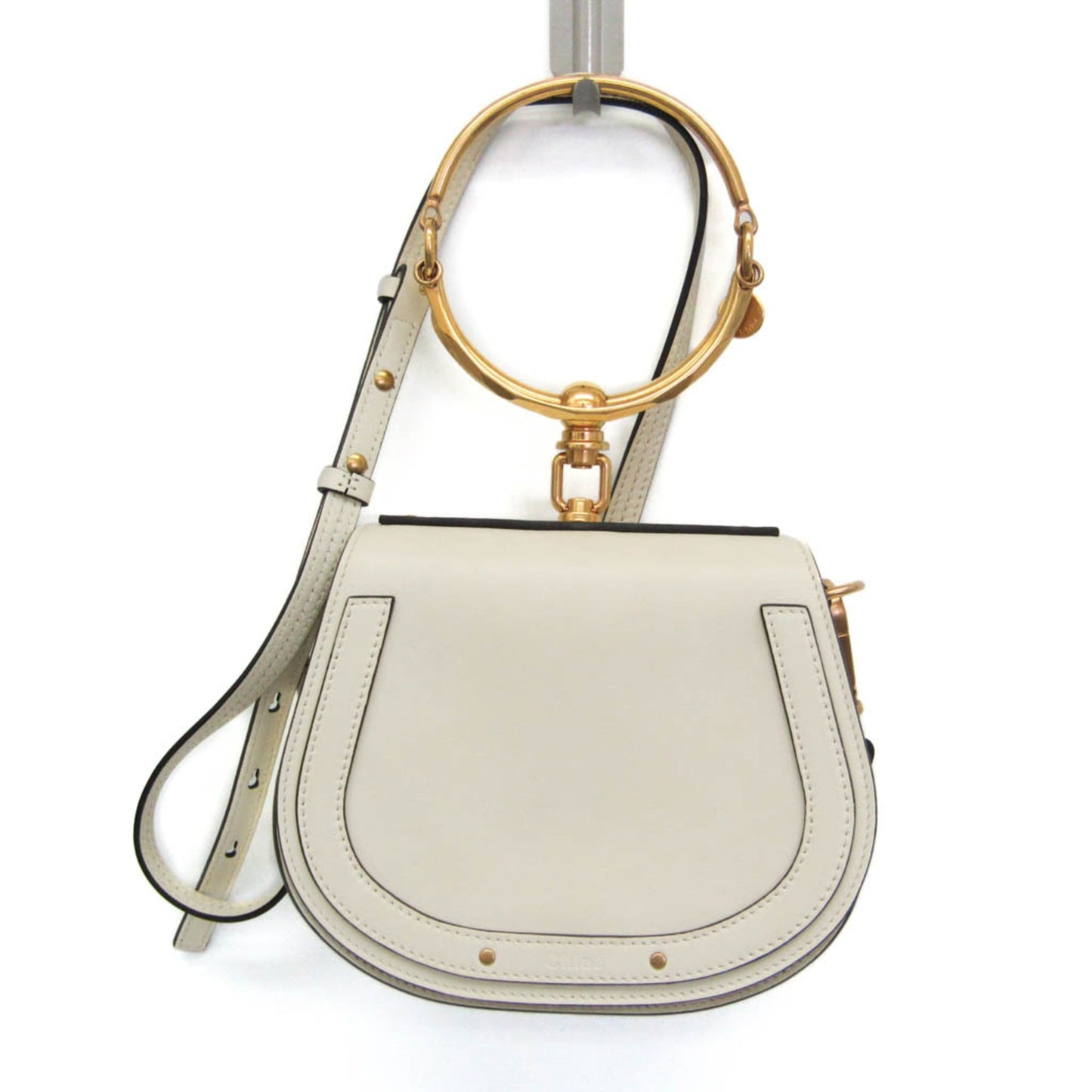 Sac porté épaule Chloe Nile Crossbody Bag Small cuir beige — Occasion