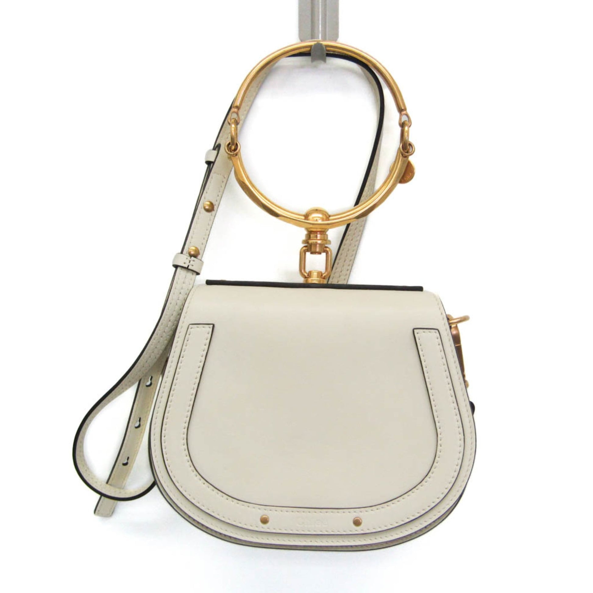 Sac porté épaule Chloe Nile Crossbody Bag Small cuir beige — Occasion