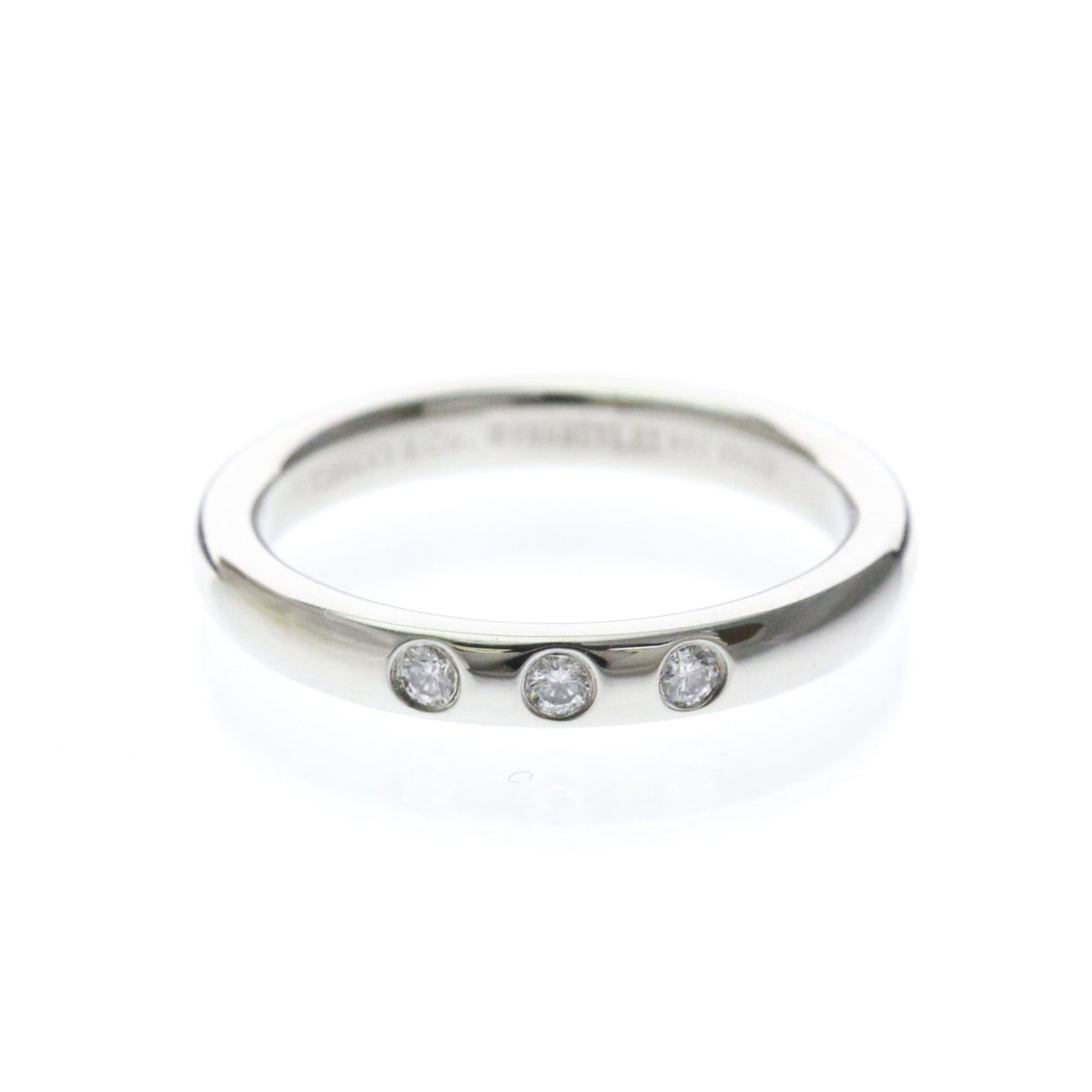 Tiffany & Co. Elsa Peretti 3 Diamond Stacking Band Platinum Product Image