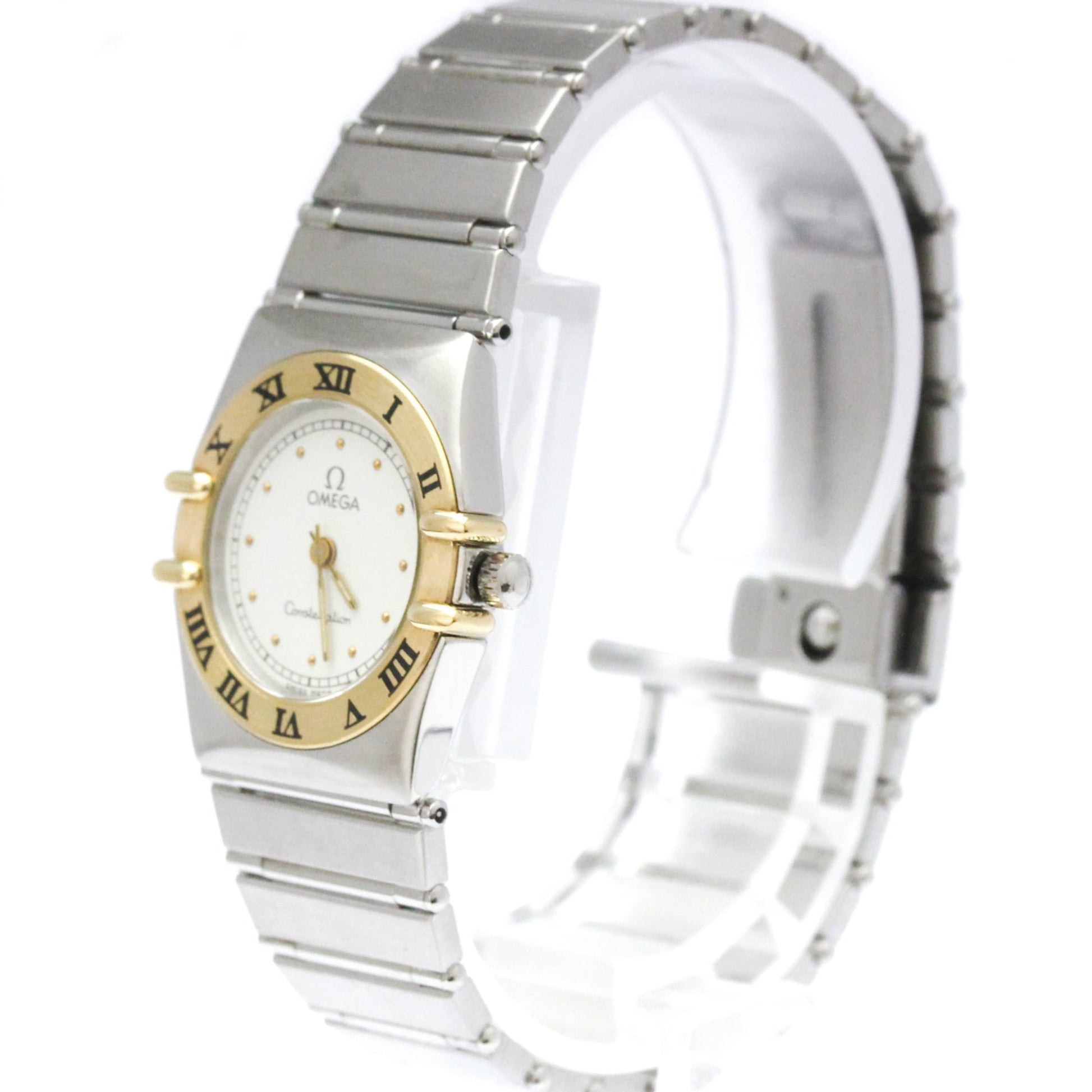 Omega Constellation Quartz Watch Stainless Steel and Yellow Gold 22