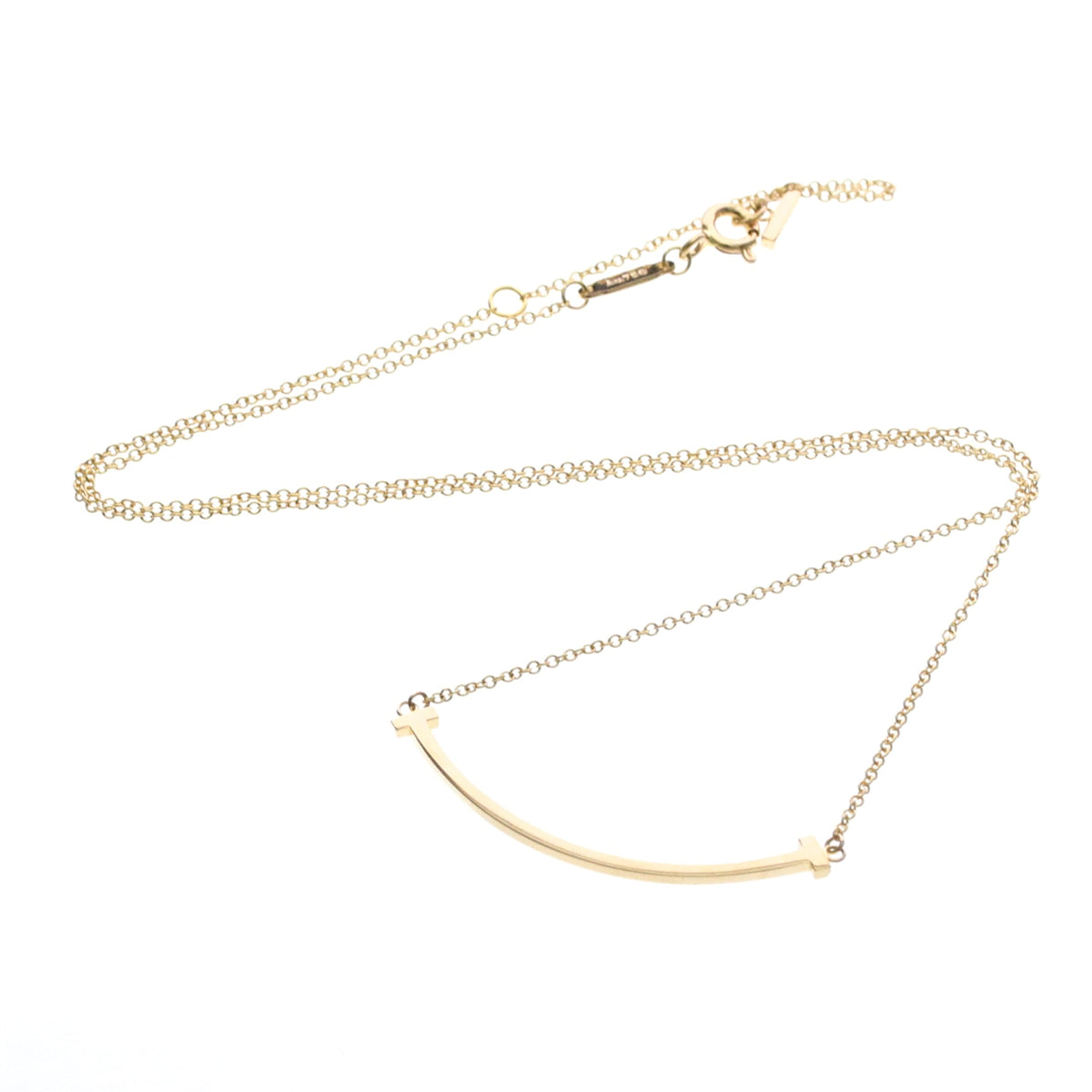 Tiffany & Co. T Smile Pendant 18K Yellow Gold Small