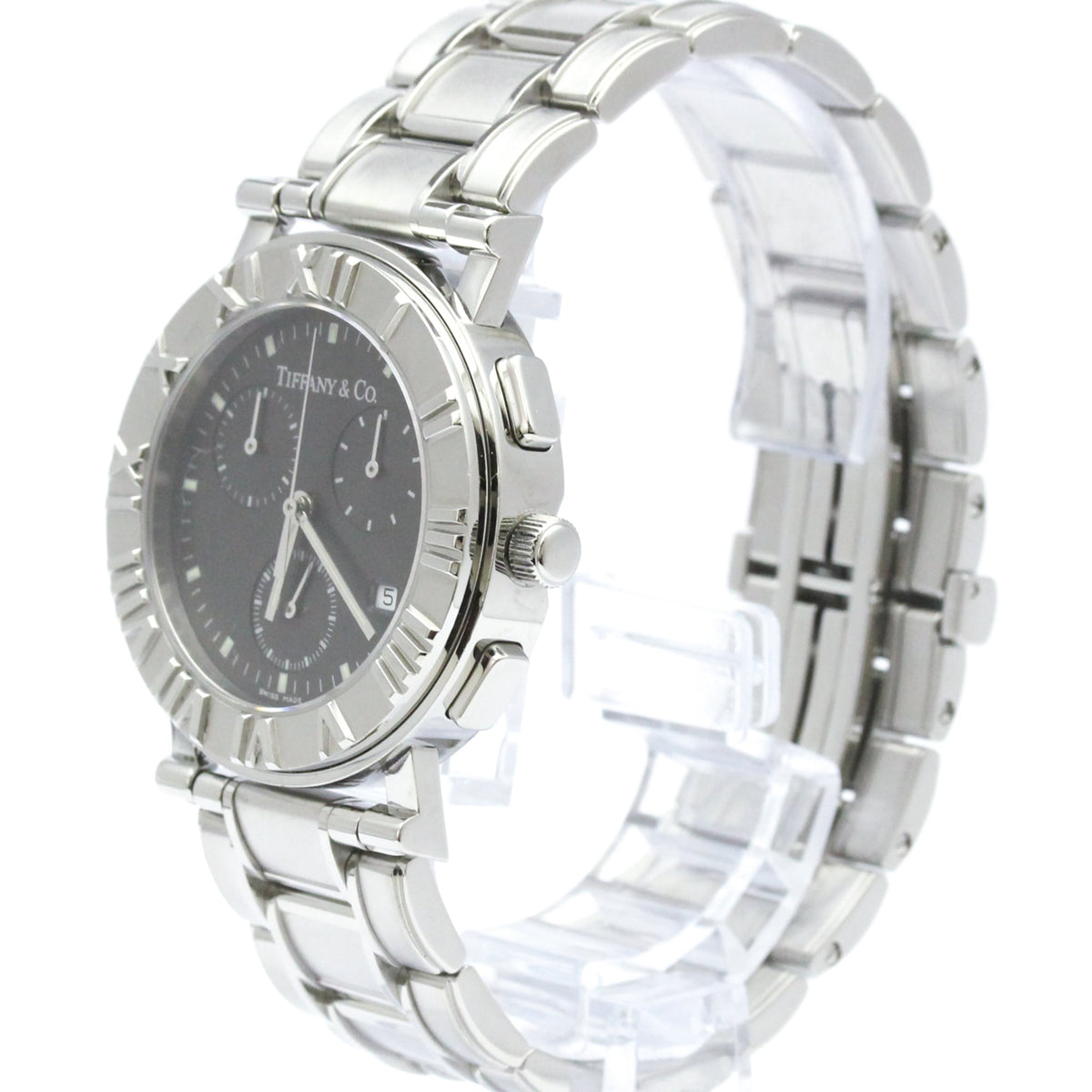 Tiffany & Co. Atlas Date Chronograph Quartz Stainless Steel 35