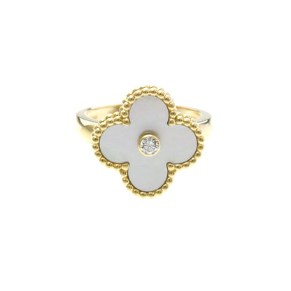 Van Cleef & Arpels Vintage Alhambra 18K Yellow Gold with Mother of Pearl and Diamond Product Image