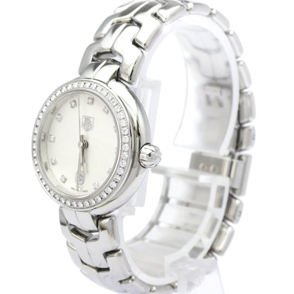 Tag Heuer Link Quartz Watch Stainless Steel with Diamond Bezel and Markers and Mother of Pearl 29