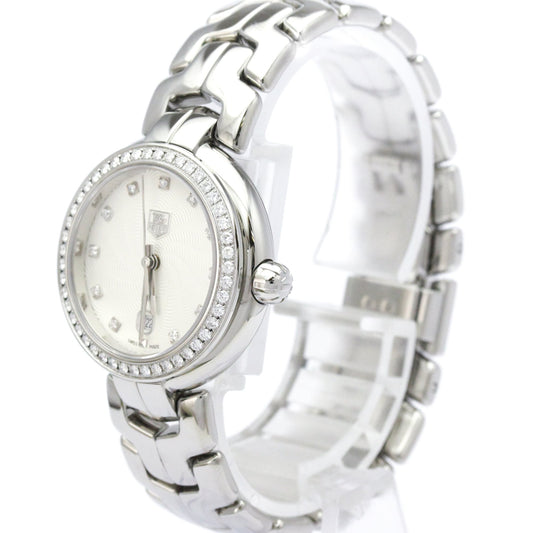 Tag Heuer Link Quartz Watch Stainless Steel with Diamond Bezel and Markers and Mother of Pearl 29