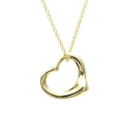 Tiffany & Co. Elsa Peretti Open Heart Pendant 18K Yellow Gold 16mm