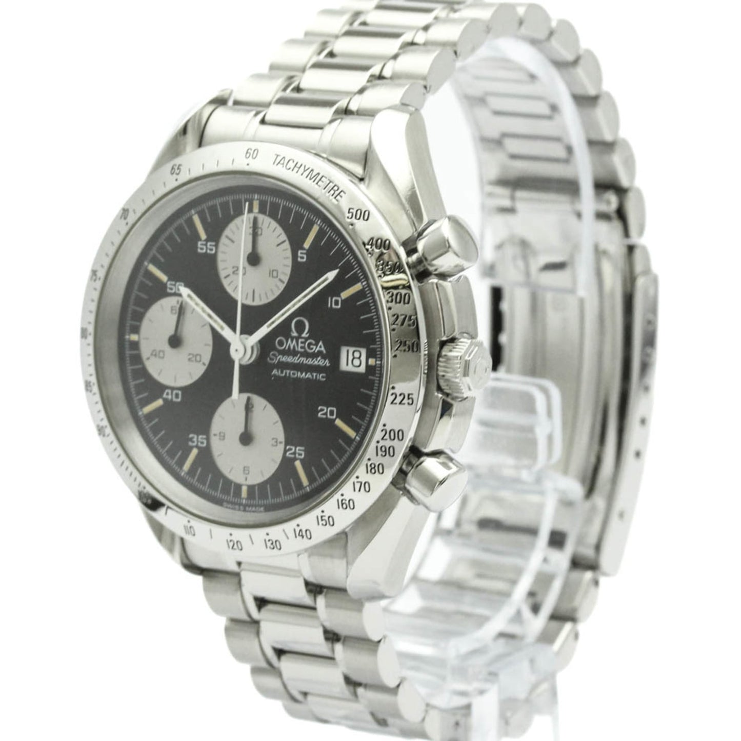Omega Speedmaster Date Chronograph Automatic Watch Stainless Steel 39