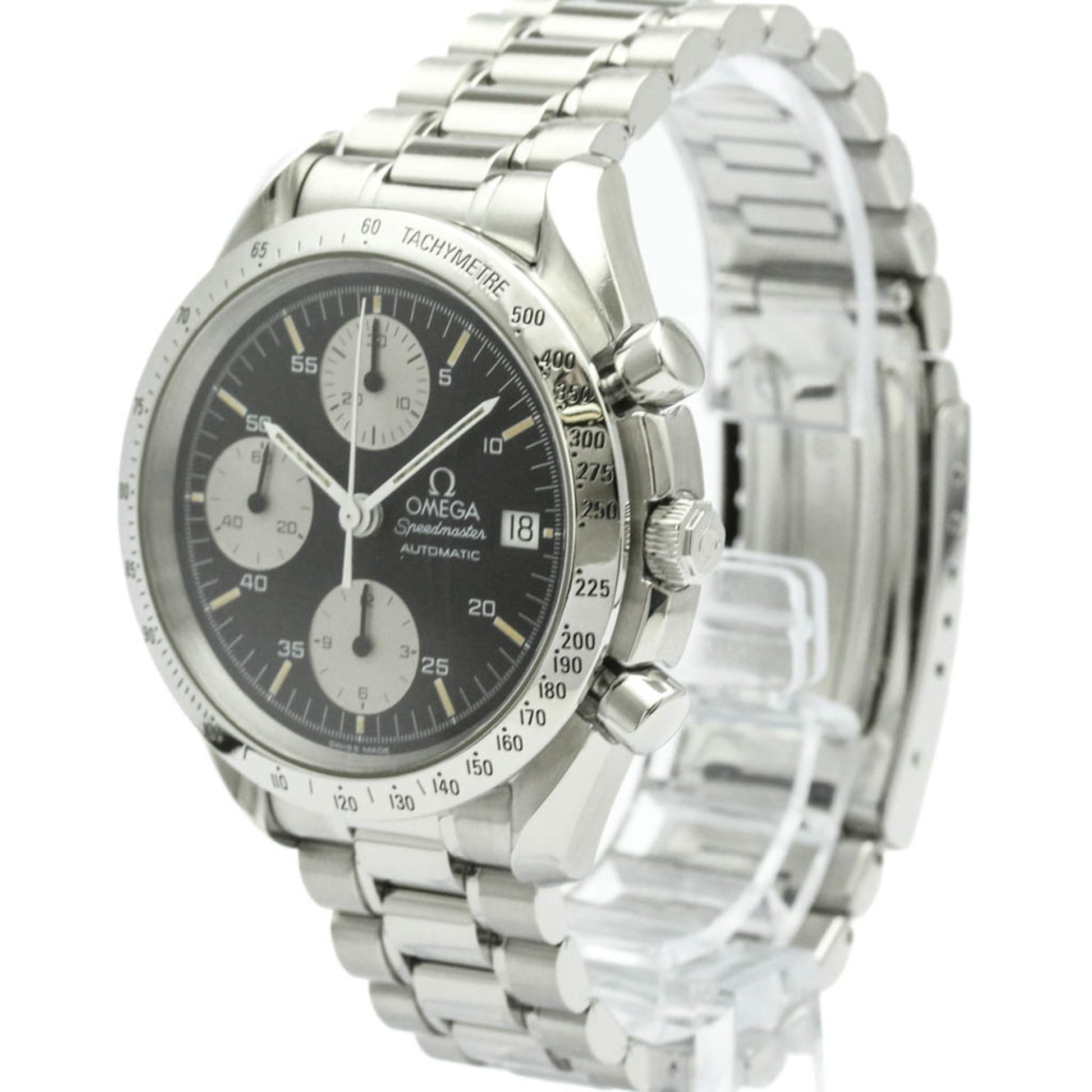 Omega Speedmaster Date Chronograph Automatic Watch Stainless Steel 39