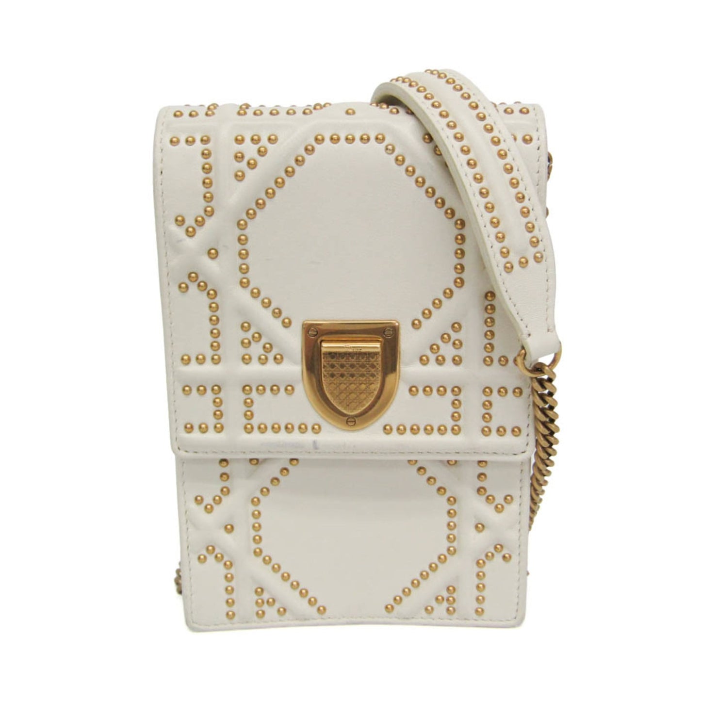 Christian Dior Diorama Vertical Clutch on Chain Studded Leather Product Image