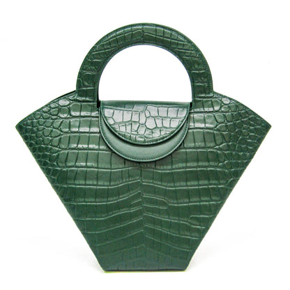 Bottega Veneta Doll Crocodile Embossed Leather Medium