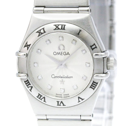 Omega Constellation Quartz Stainless Steel with Diamond Bezel and Markers 22