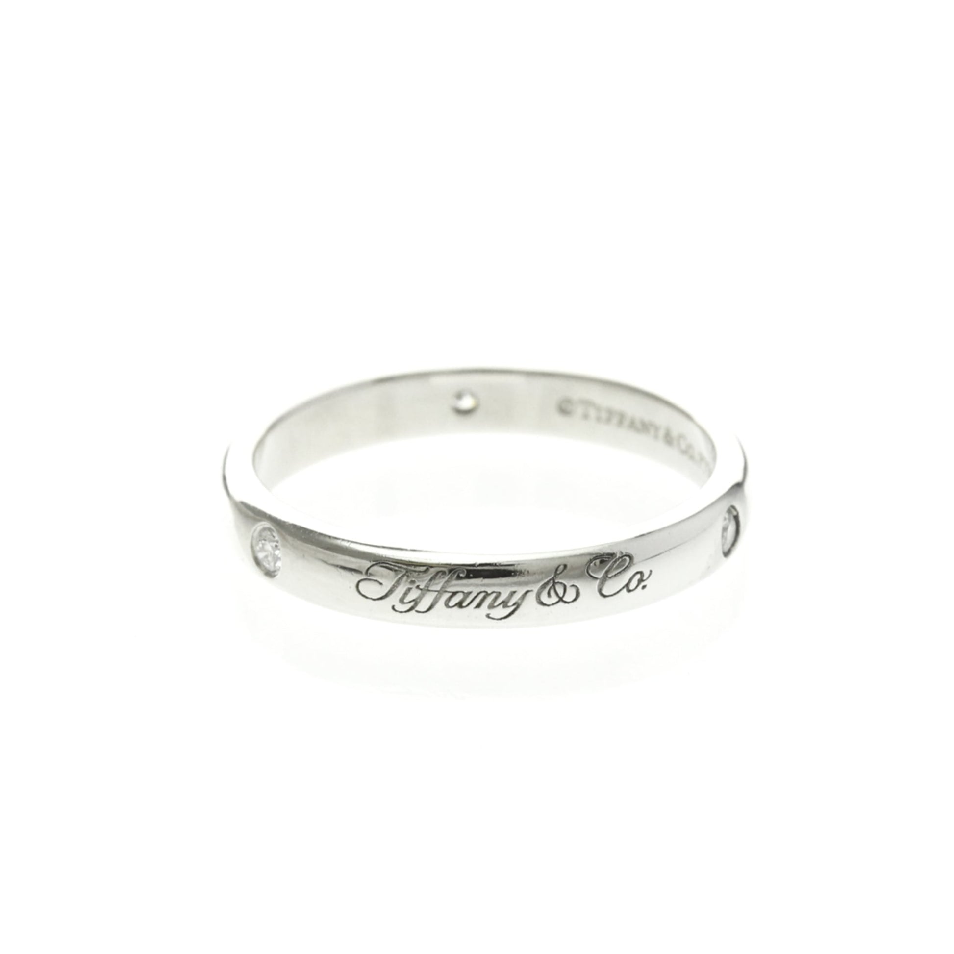 Tiffany & Co. Notes Wedding Band Ring Platinum with diamonds Product Image