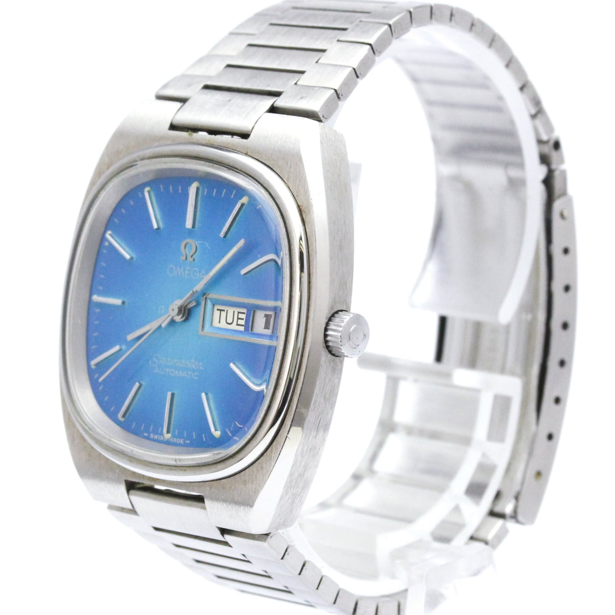Omega Seamaster TV Day-Date Automatic Stainless Steel 35