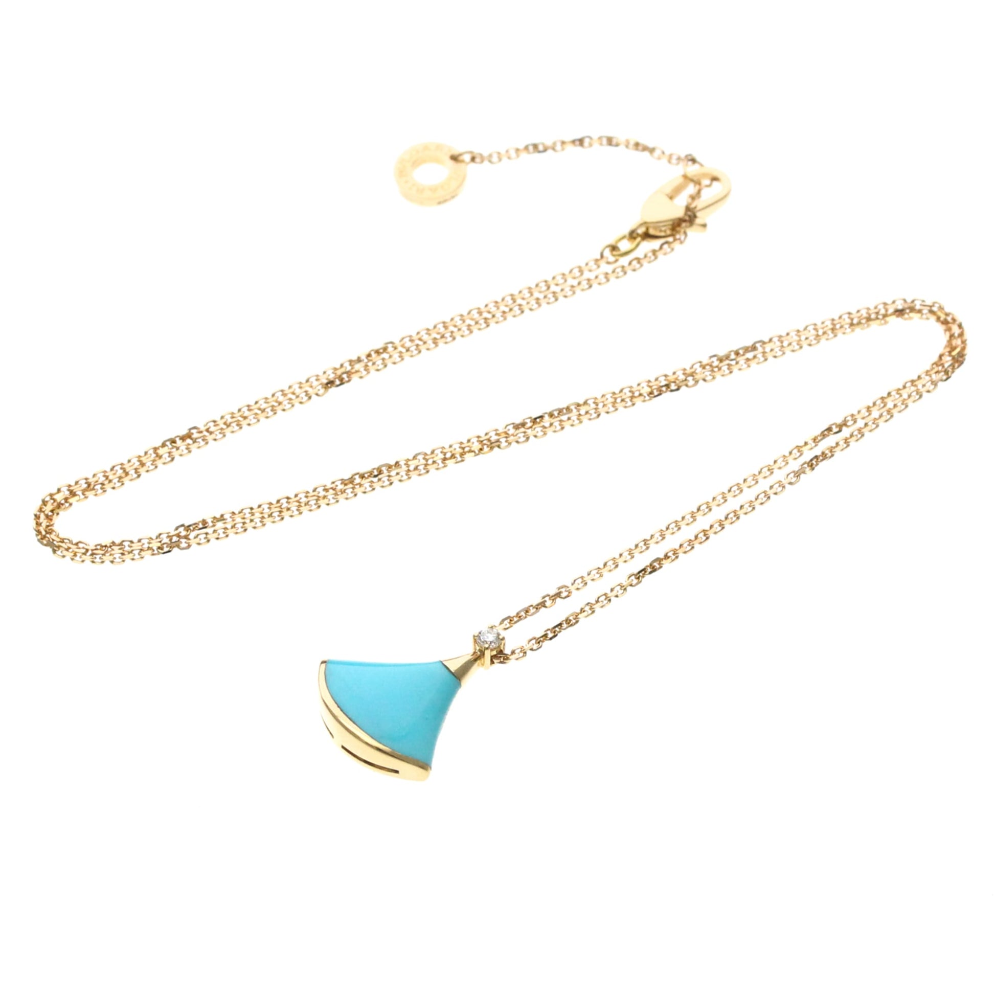 Bvlgari Divas' Dream Pendant 18K Rose Gold with Coral and Diamond Small