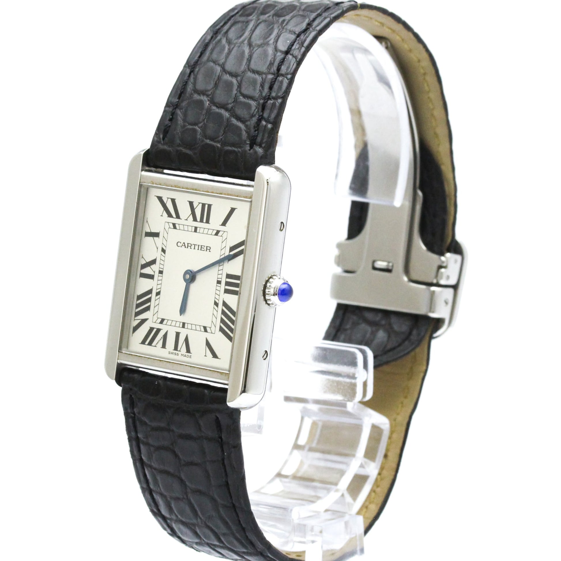 Cartier Tank Solo Quartz Stainless Steel and Leather 27