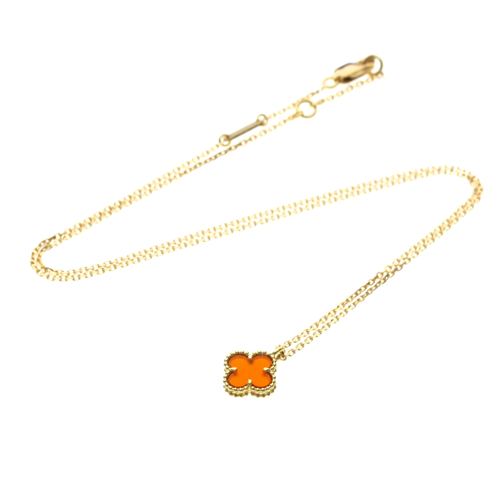 Van Cleef & Arpels Sweet Alhambra Pendant 18K Rose Gold and Carnelian Product Image