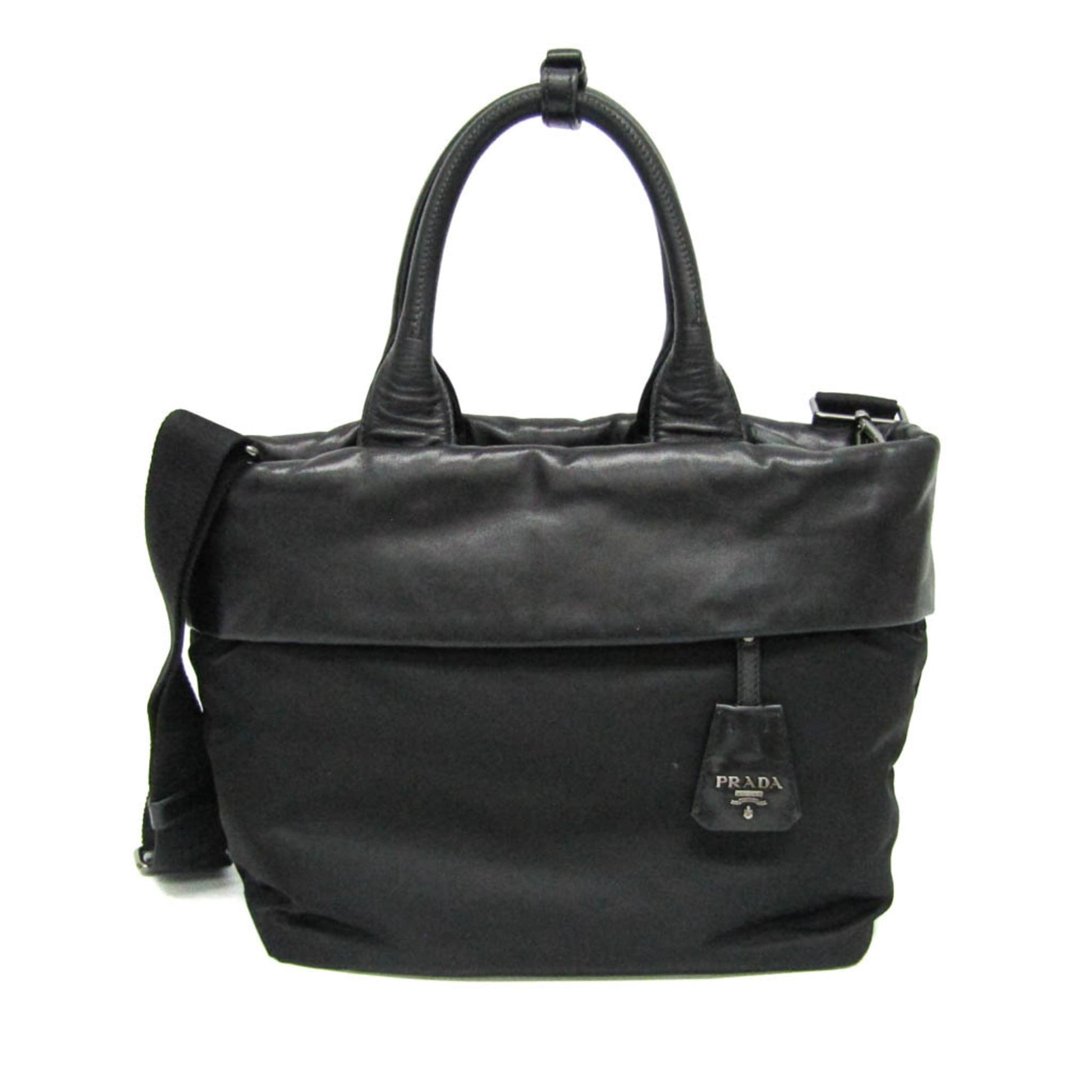 Prada Convertible Double Tote Nappa Leather and Tessuto Product Image