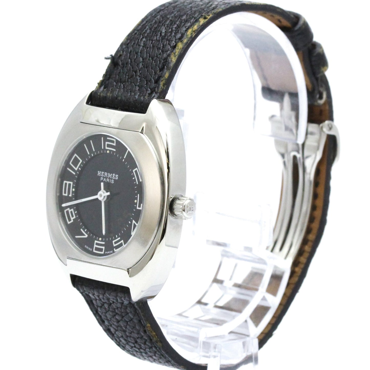 Hermes Espace Stainless Steel and Leather 31