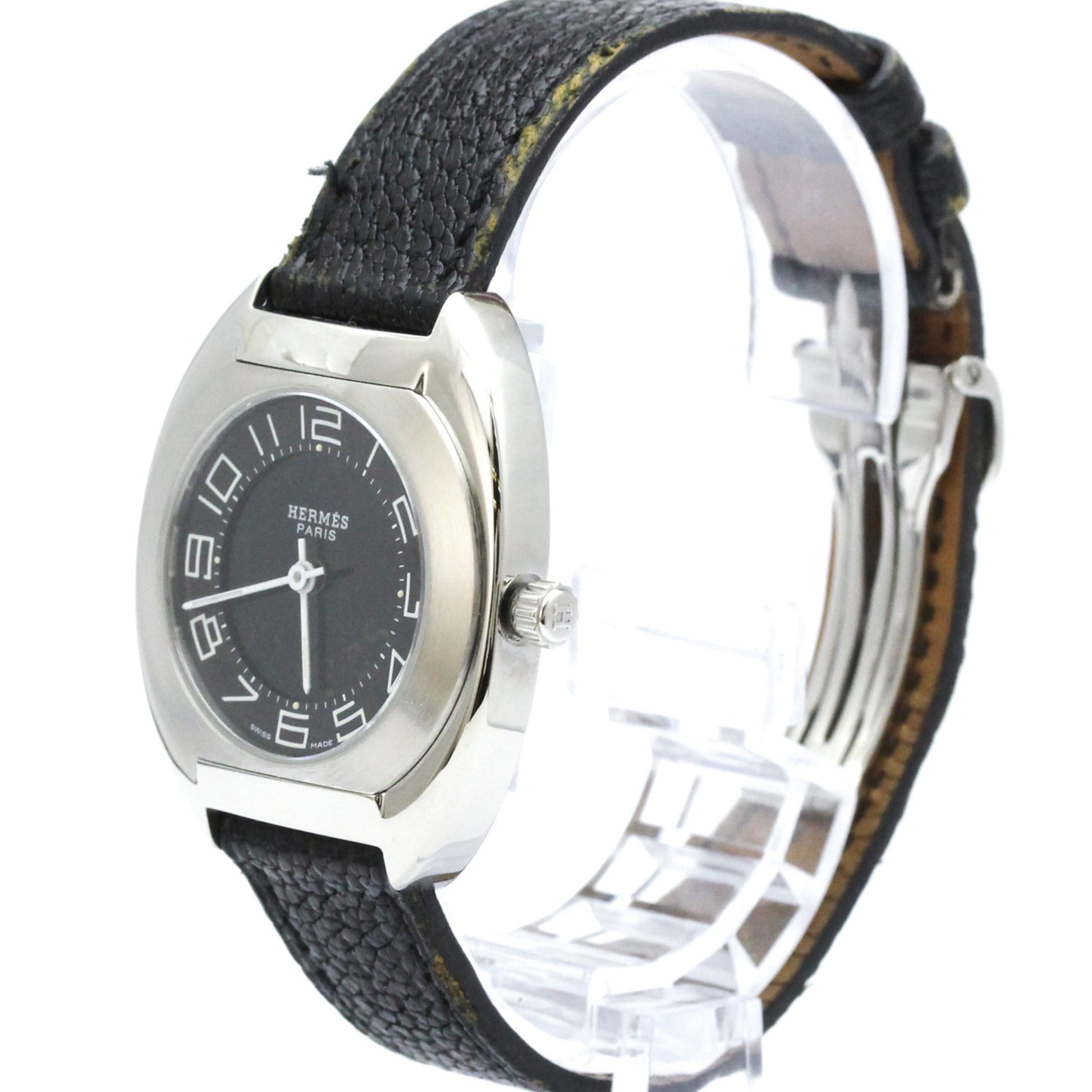 Hermes Espace Stainless Steel and Leather 31