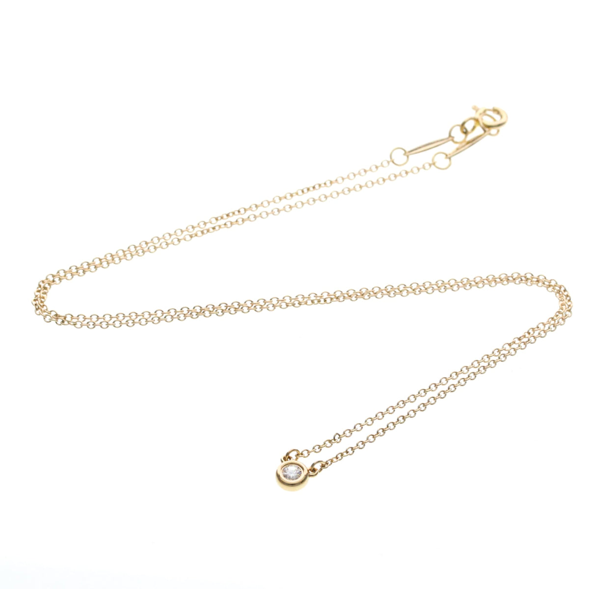 Tiffany & Co. Elsa Peretti Diamonds By The Yard Pendant 18K Rose Gold and Diamond 0.05CT