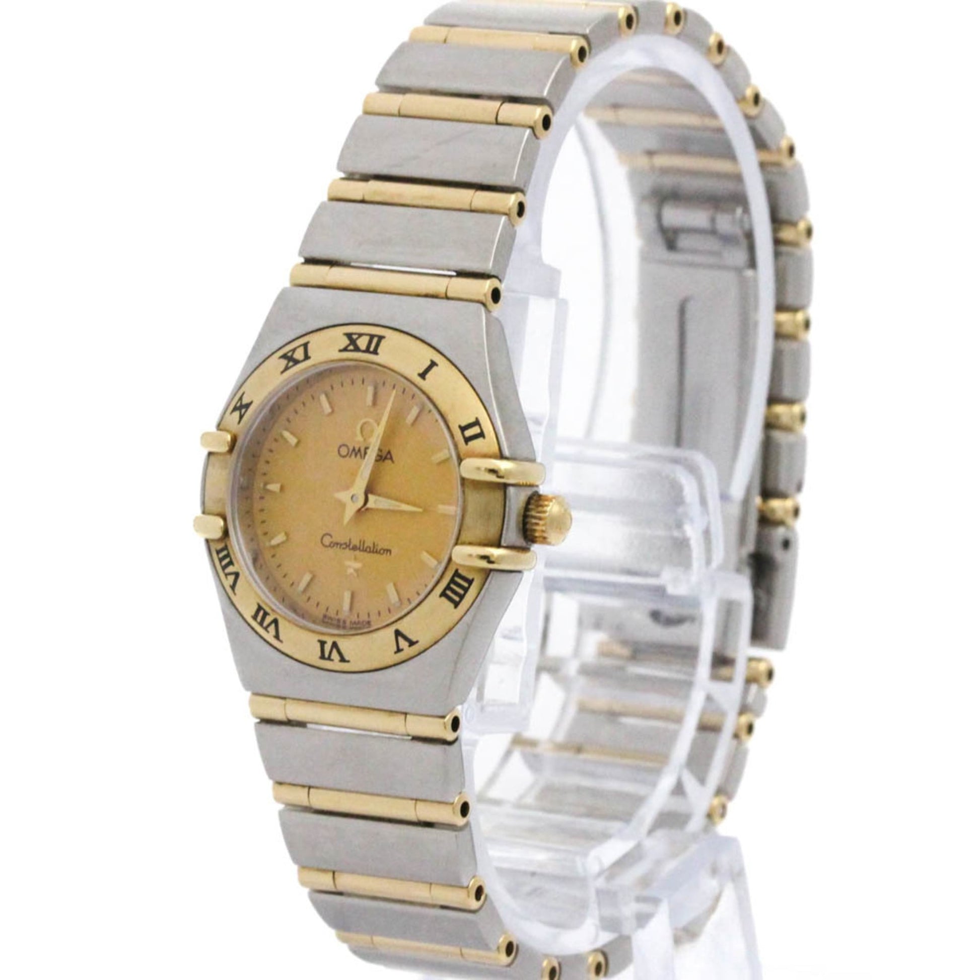 Omega Constellation Quartz Watch Stainless Steel and Yellow Gold 22