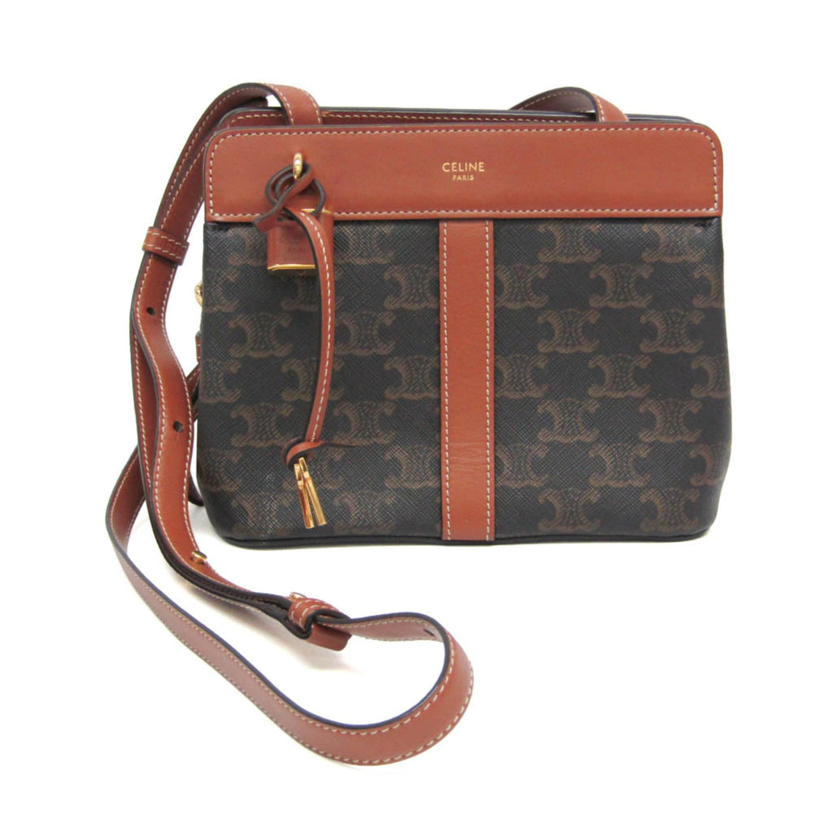 Celine Teen Cabas De France Triomphe Coated Canvas Small