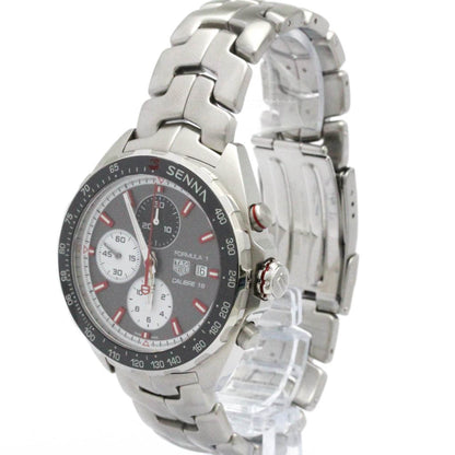 Tag Heuer Formula 1 Senna Calibre 16 Chronograph Automatic Stainless Steel and Leather 44