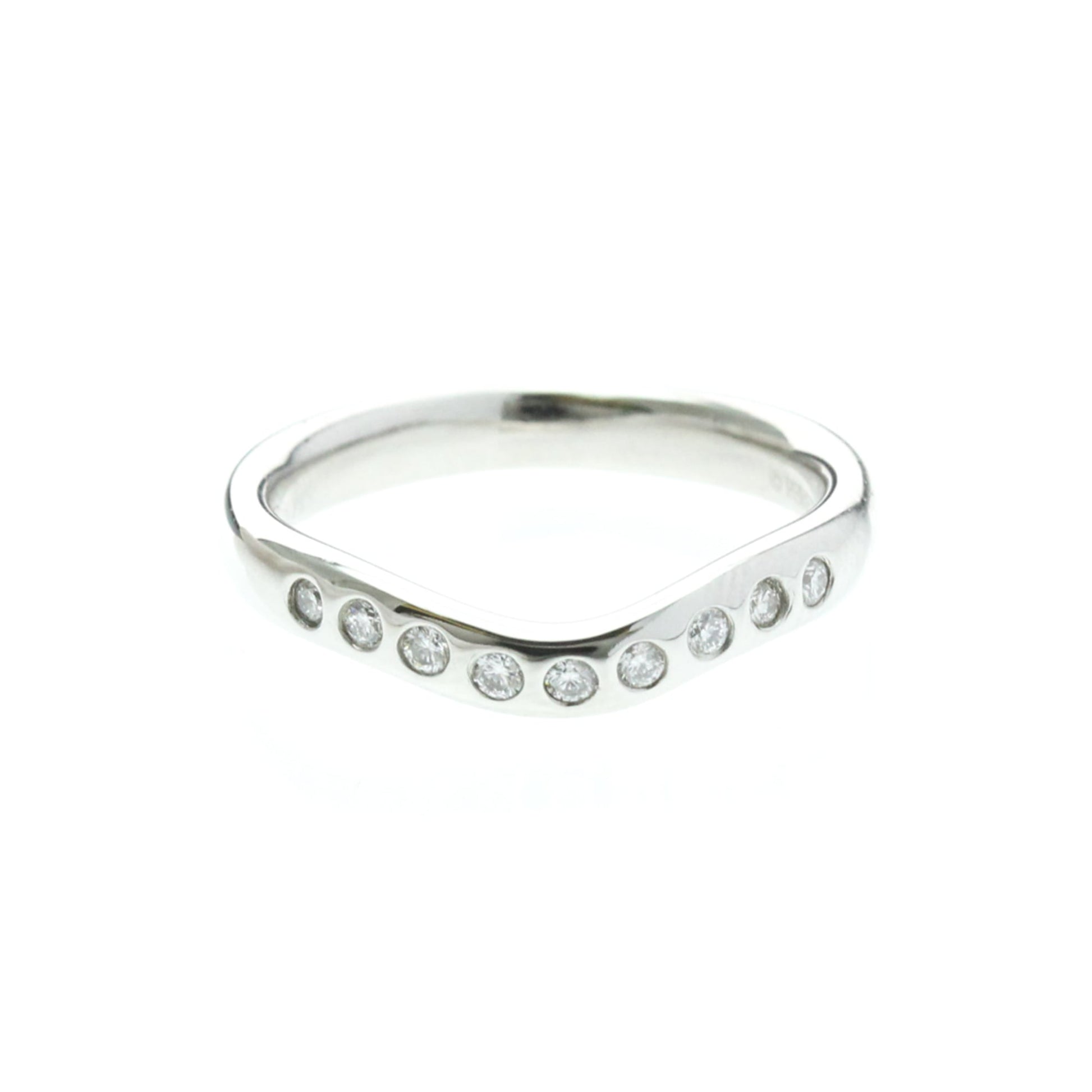 Tiffany & Co. Elsa Peretti Curved Wedding Band Platinum with Diamonds Product Image