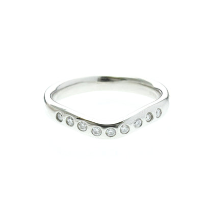 Tiffany & Co. Elsa Peretti Curved Wedding Band Platinum with Diamonds Product Image