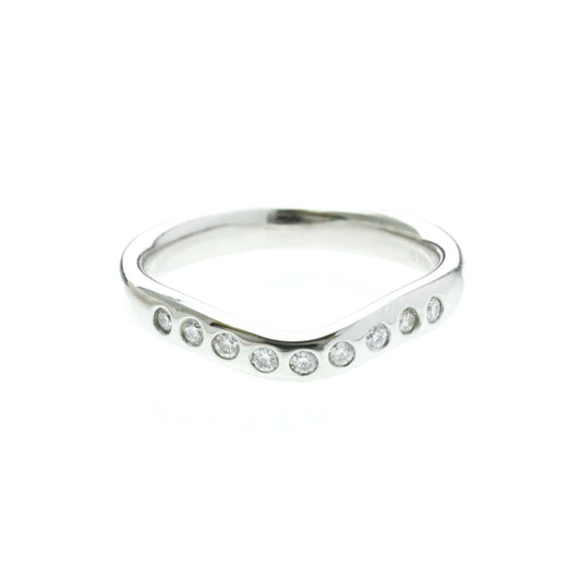 Tiffany & Co. Elsa Peretti Curved Wedding Band Platinum with Diamonds Product Image