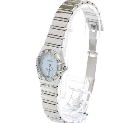 Omega Constellation My Choice Quartz Watch Stainless Steel with Diamond Bezel and Mother of Pearl 22