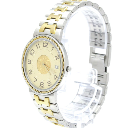 Hermes Sellier Quartz Stainless Steel and Plated Metal 24