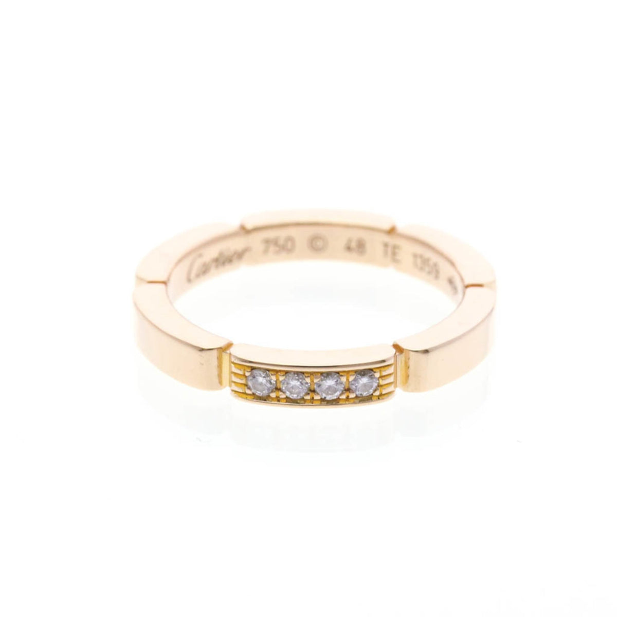 Cartier Maillon Panthere Band 18K Rose Gold with 4 Diamonds Product Image