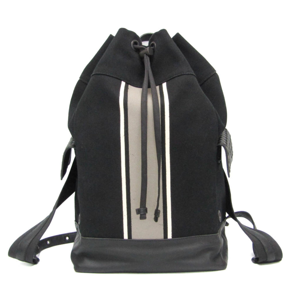 Bottega Veneta Drawstring Printed Canvas with Intrecciato Leather Large
