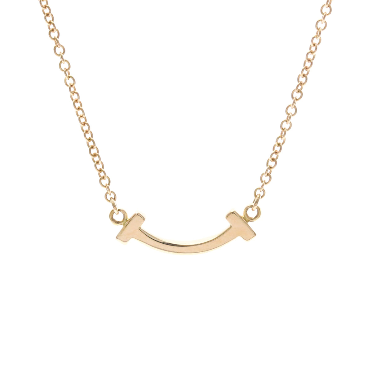 Tiffany & Co. T Smile Pendant 18K Rose Gold Small