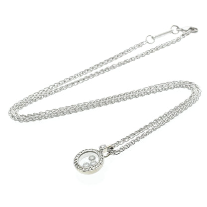 Chopard Happy Diamonds Round Pendant Necklace 18K Yellow Gold with Diamonds and 3 Floating Diamonds Product Image