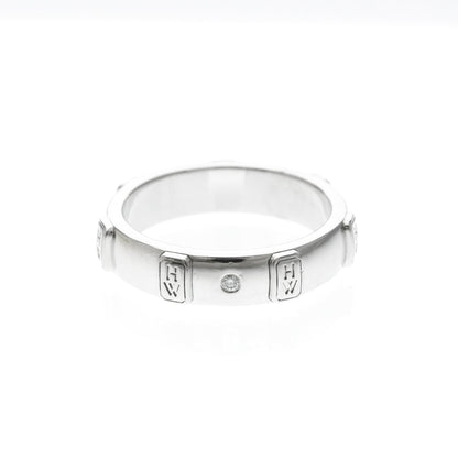 Harry Winston HW Logo Band 18K White Gold with Diamond Product Image