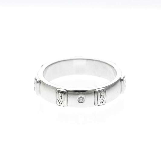 Harry Winston HW Logo Band 18K White Gold with Diamond Product Image