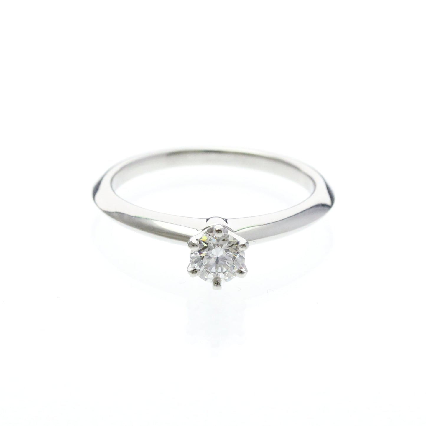 Tiffany & Co. Tiffany Setting Solitaire Ring Platinum with Diamond 0.32CT
