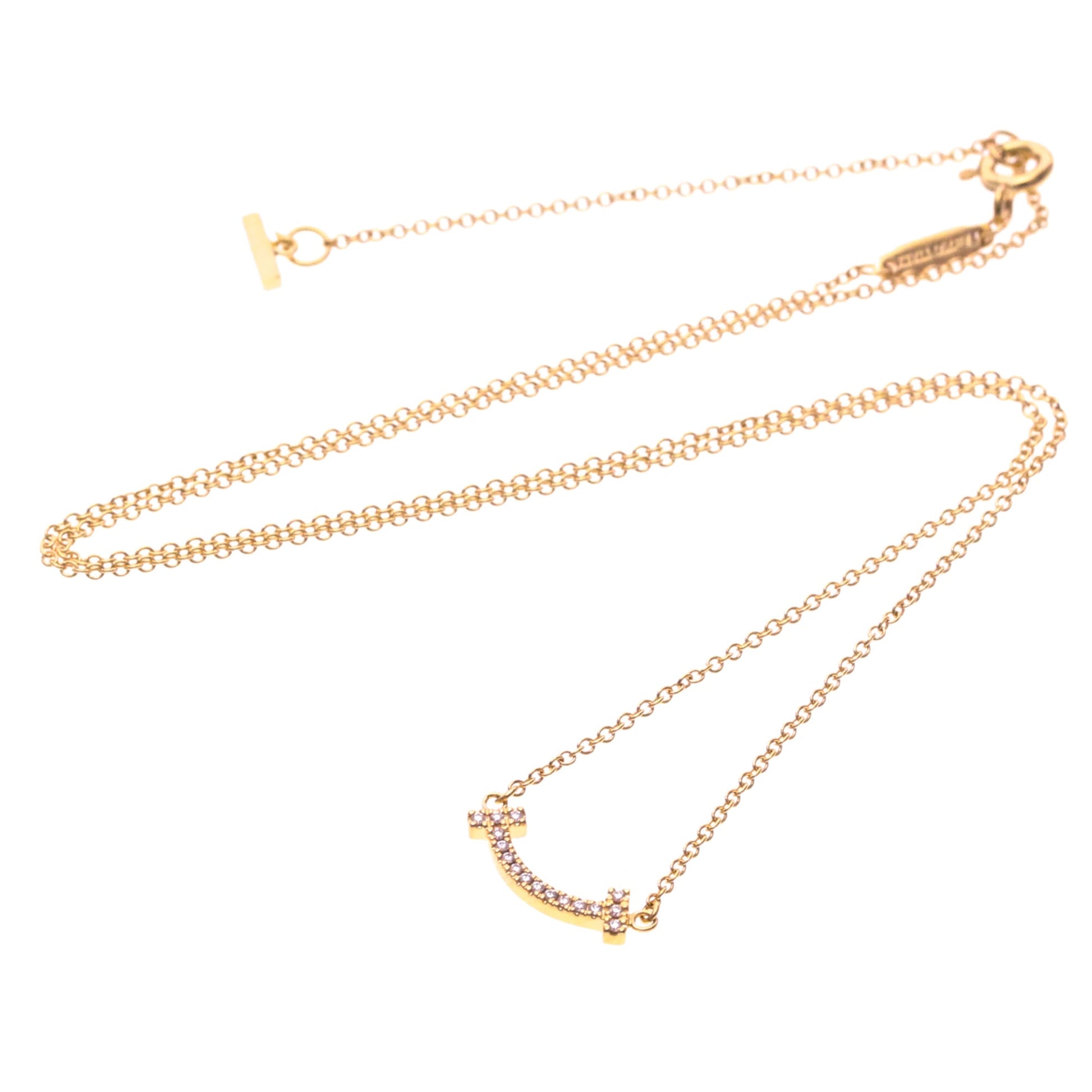 Tiffany & Co. T Smile Pendant 18K Rose Gold Small