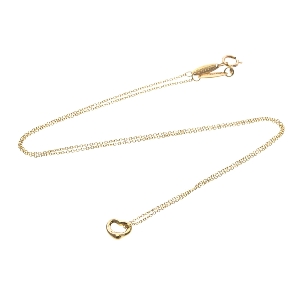 Tiffany & Co. Elsa Peretti Open Heart Pendant 18K Rose Gold 7mm